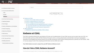 
                            9. Kerberos at CSAIL - tig.csail.mit.edu