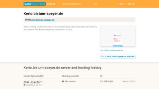 
                            5. Kerio.bistum-speyer.de server and hosting history - Easy Counter