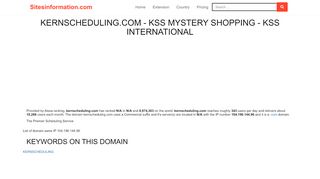 
                            6. Kernscheduling.com - KSS Mystery Shopping - KSS International