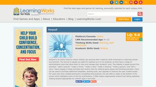 
                            4. Kerpoof - LearningWorks for Kids