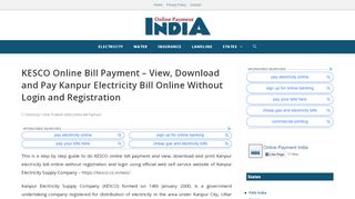 
                            7. KESCO Online Bill Payment - onlinepaymentindia.com