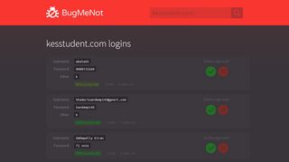 
                            5. kesstudent.com passwords - BugMeNot