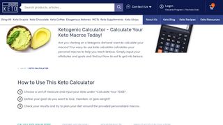 
                            8. Keto Calculator - Kiss My Keto