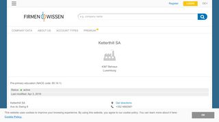 
                            8. Ketterthill SA, Belvaux - Credit Report - firmenwissen.com