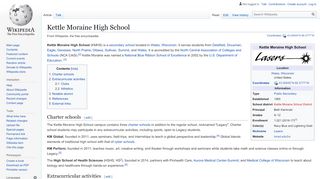 
                            6. Kettle Moraine High School - Wikipedia