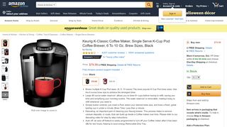 
                            5. Keurig K-Classic Coffee Maker, Single Serve K ... - Amazon.com