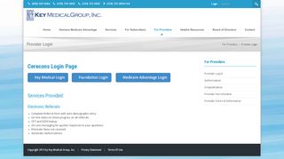 
                            8. Key Medical Group, Inc. > For Providers > Provider …