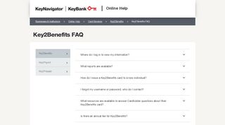 
                            2. Key2Benefits FAQ - KeyBank