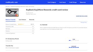 
                            9. KeyBank Key2More Rewards Credit Card Review