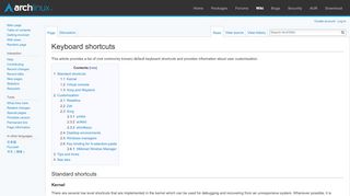 
                            8. Keyboard shortcuts - ArchWiki