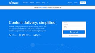 
                            2. KeyCDN - Content delivery made easy