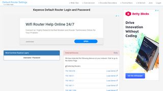 
                            6. Keyence Default Router Login and Password - Clean CSS