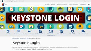 
                            7. Keystone Login - dos.pa.gov