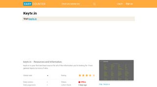 
                            5. Keytv.in: keytv.in - Resources and Information. - Easy Counter