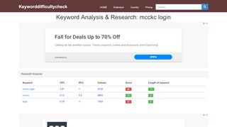 
                            5. Keyword Analysis & Research: mcckc login