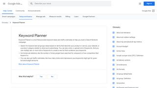 
                            11. Keyword Planner - Google Ads Help