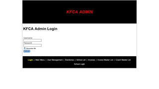 
                            6. KFCA Admin Login - kfcamembercards.com