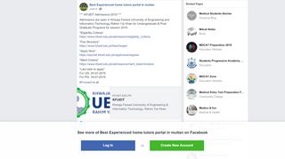 
                            3. KFUEIT Admissions 2019 - Facebook