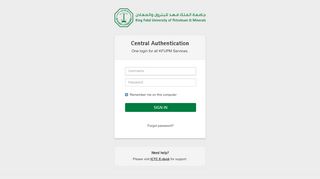 
                            3. KFUPM Central Authentication