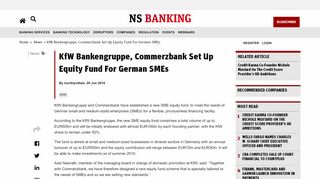 
                            5. KfW Bankengruppe, Commerzbank Set Up Equity Fund For ...