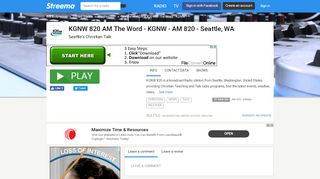 
                            5. KGNW 820 AM The Word - KGNW - AM 820 - Seattle, …