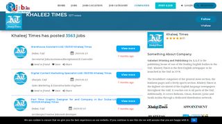 
                            5. Khaleej Times - Jobs in Abroad