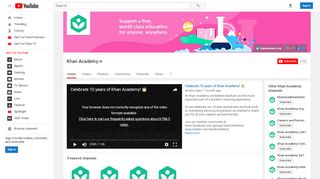 
                            4. Khan Academy - YouTube