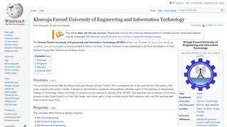 
                            8. Khawaja Fareed University of Engineering and Information - Wikipedia