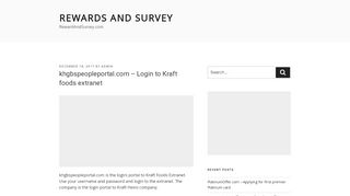 
                            3. khgbspeopleportal.com - Login to Kraft foods extranet