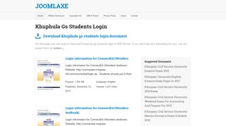 
                            7. Khuphula Gs Students Login - Joomlaxe.com