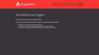 
                            3. kia-hotline.com passwords - BugMeNot