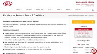 
                            2. Kia Member Rewards Terms & Conditions - Orillia Kia