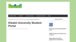 
                            7. Kibabii University Student Portal [NEW] Login @portal.kibu.ac.ke