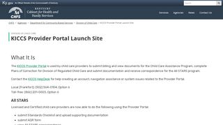 
                            6. KICCS Provider Portal Launch Site - Cabinet for Health and ...