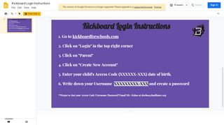 
                            7. Kickboard Login Instructions - Google Slides