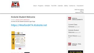 
                            9. Kicksite Student Welcome | Wexford ATA Martial Arts