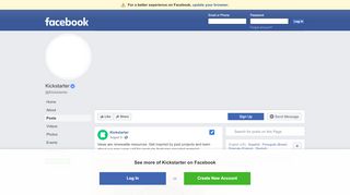 
                            1. Kickstarter - Posts | Facebook