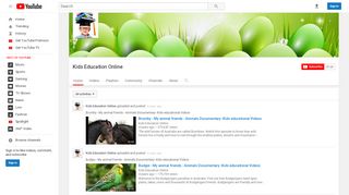 
                            4. Kids Education Online - YouTube