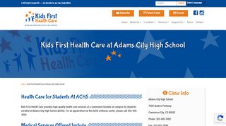 
                            8. Kids First Health Care at Adams City High School - Kid's First ...