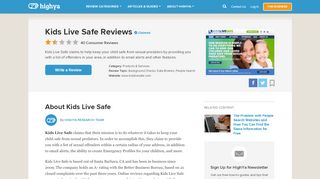 
                            3. Kids Live Safe Reviews - Is it a Scam or Legit? - highya.com