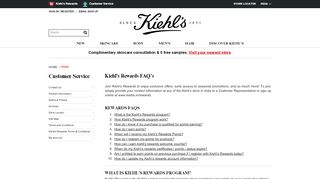 
                            8. Kiehl’s Rewards FAQ's