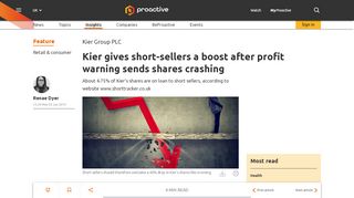 
                            6. Kier Group gives short-sellers a boost after profit warning sends ...