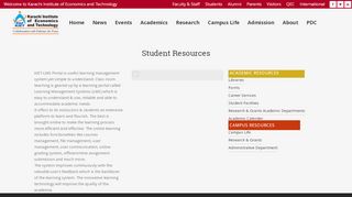 
                            7. KIET | Student Resources - pafkiet.edu.pk