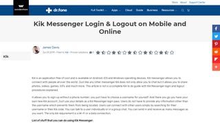 
                            5. Kik Messenger Login & Logout Mobile and Online - Dr.Fone Toolkit