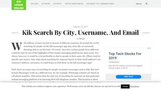 
                            7. Kik Search By City, Username, And Email - KIK Login Online