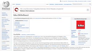 
                            6. kika (Möbelhaus) – Wikipedia