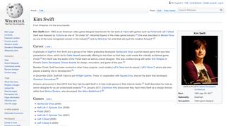 
                            2. Kim Swift - Wikipedia