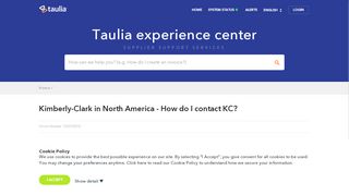 
                            4. Kimberly-Clark in North America - How do I contact ... - Taulia Support