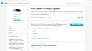 
                            7. Kin Custom affiliate program? — Knoji