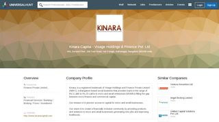 
                            4. Kinara Capital - Visage Holdings & Finance Pvt. Ltd - Universalhunt.com